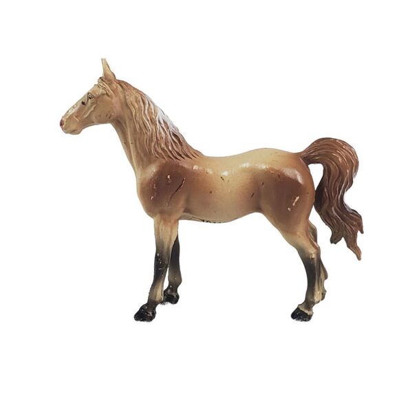 Lot of 2 New Ray Horse Figures Animals Toys Western Farm Country Tan Realistic - Picture 5 of 10